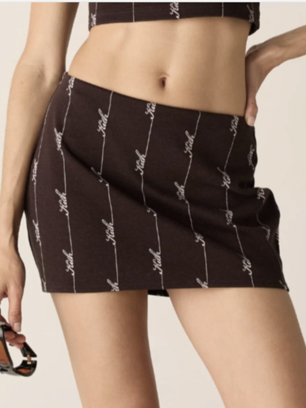 Kith Women's Brown Logo Knitted Skort